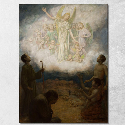 Annunciazione Ai Pastori Hans Thoma hth9 quadro stampato su tela