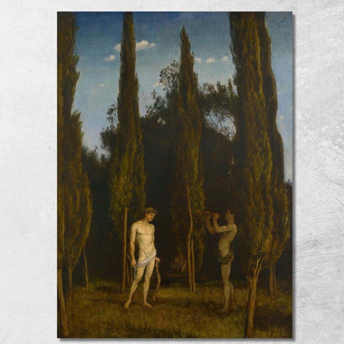 Apollo E Marsia 2 Hans Thoma hth10 quadro stampato su tela Apollo E Marsia 2 Hans Thoma hth10 quadro stampato su tela