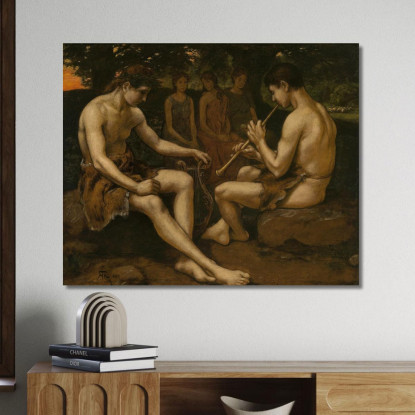 Apollo E Marsia Hans Thoma hth11 quadro stampato su tela