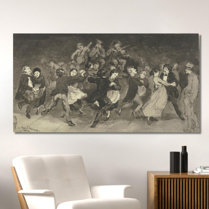 Coppie Che Ballano In Una Locanda Hans Thoma hth23 quadro stampato su tela