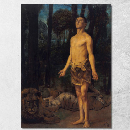 Daniele Nella Fossa Dei Leoni Hans Thoma hth25 quadro stampato su tela