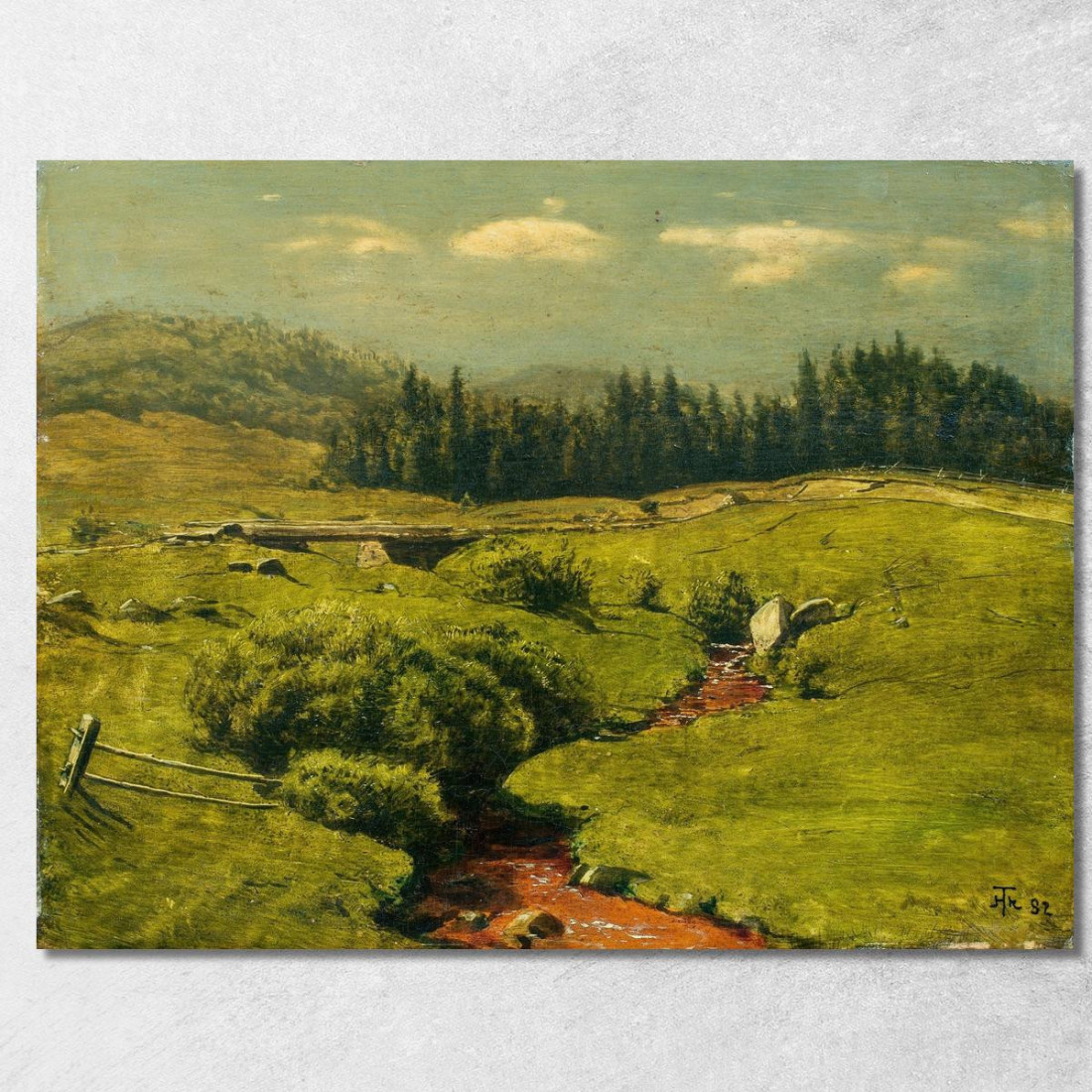 Il Ruscello Marrone Hans Thoma hth26 quadro stampato su tela Il Ruscello Marrone Hans Thoma hth26 quadro stampato su tela
