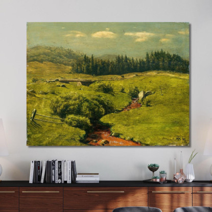 Il Ruscello Marrone Hans Thoma hth26 quadro stampato su tela