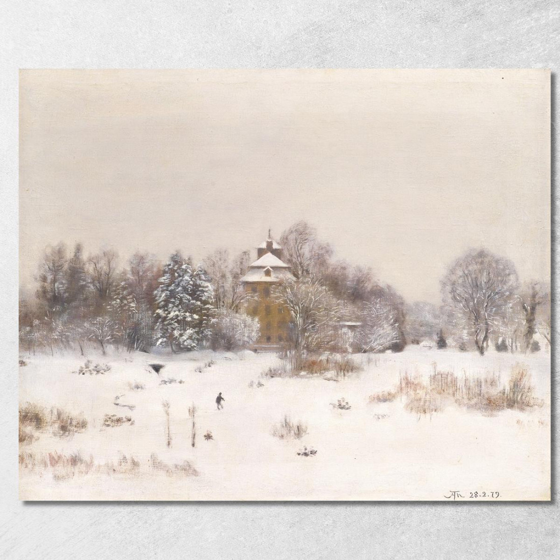 La 'Terra Desolata' Vicino A Francoforte In Inverno Hans Thoma hth28 quadro stampato su tela La 'Terra Desolata' Vicino A Francoforte In Inverno Hans Thoma hth28 quadro stampato su tela