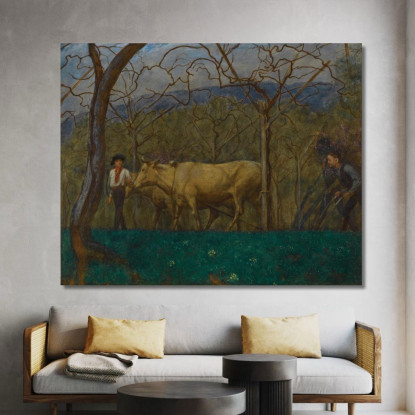 Crepuscolo Sul Lago Di Garda Hans Thoma hth31 quadro stampato su tela