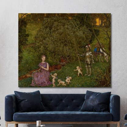 Favola – Cavaliere Hans Thoma hth35 quadro stampato su tela