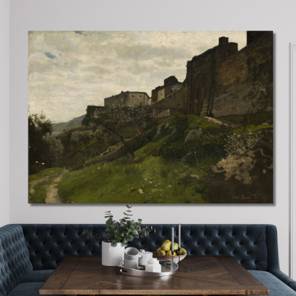 Frammento Di Mura Difensive Hans Thoma hth39 quadro stampato su tela