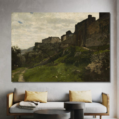 Frammento Di Mura Difensive Hans Thoma hth39 quadro stampato su tela