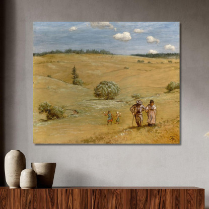 Paesaggio Collinare Hans Thoma hth41 quadro stampato su tela