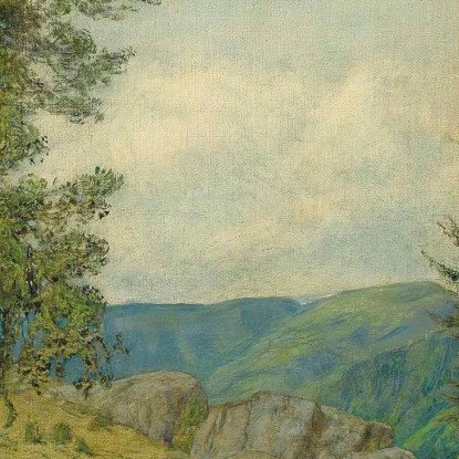 Bambini Con Gregge Di Capre Hans Thoma hth43 quadro stampato su tela