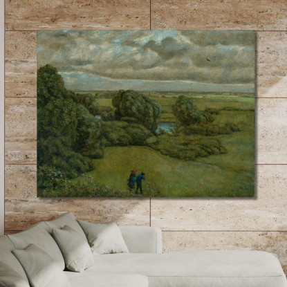 Paesaggio In Una Tempesta Hans Thoma hth45 quadro stampato su tela