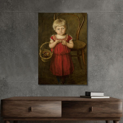Ritratto Di Ela Con Un Cesto Hans Thoma hth59 quadro stampato su tela