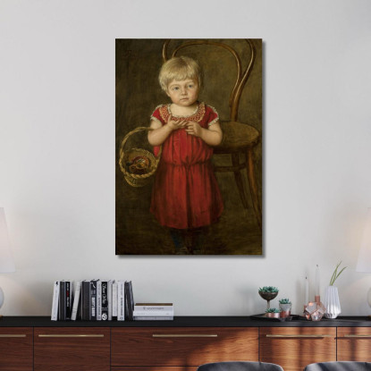 Ritratto Di Ela Con Un Cesto Hans Thoma hth59 quadro stampato su tela
