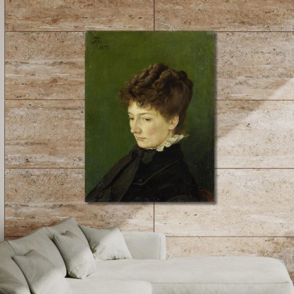 Ritratto Di Ida Müller Nata Scholderer Hans Thoma hth61 quadro stampato su tela