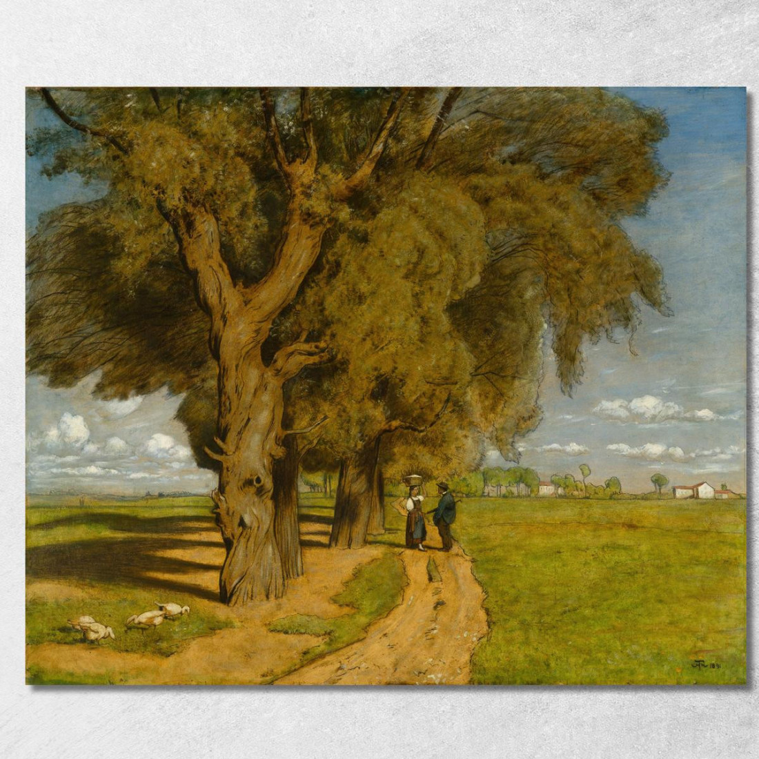 Paesaggio Estivo Vicino A Karlsruhe Hans Thoma hth71 quadro stampato su tela Paesaggio Estivo Vicino A Karlsruhe Hans Thoma hth71 quadro stampato su tela