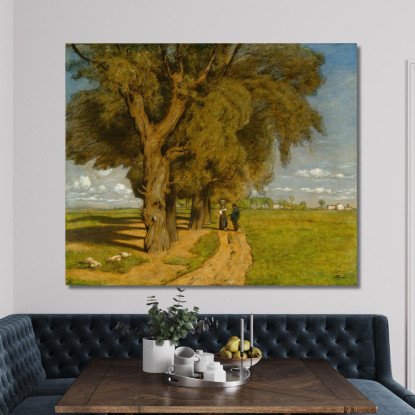 Paesaggio Estivo Vicino A Karlsruhe Hans Thoma hth71 quadro stampato su tela