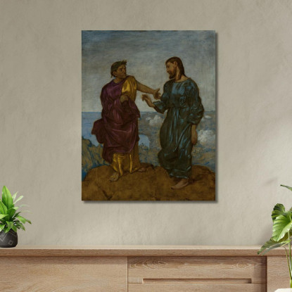 Tentazione Di Cristo Hans Thoma hth74 quadro stampato su tela