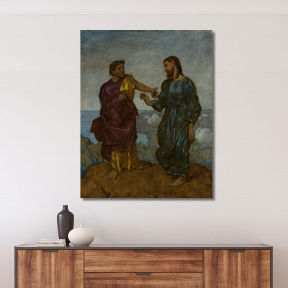 Tentazione Di Cristo Hans Thoma hth74 quadro stampato su tela