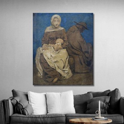 Il Riposo Durante La Fuga In Egitto Hans Thoma hth80 quadro stampato su tela