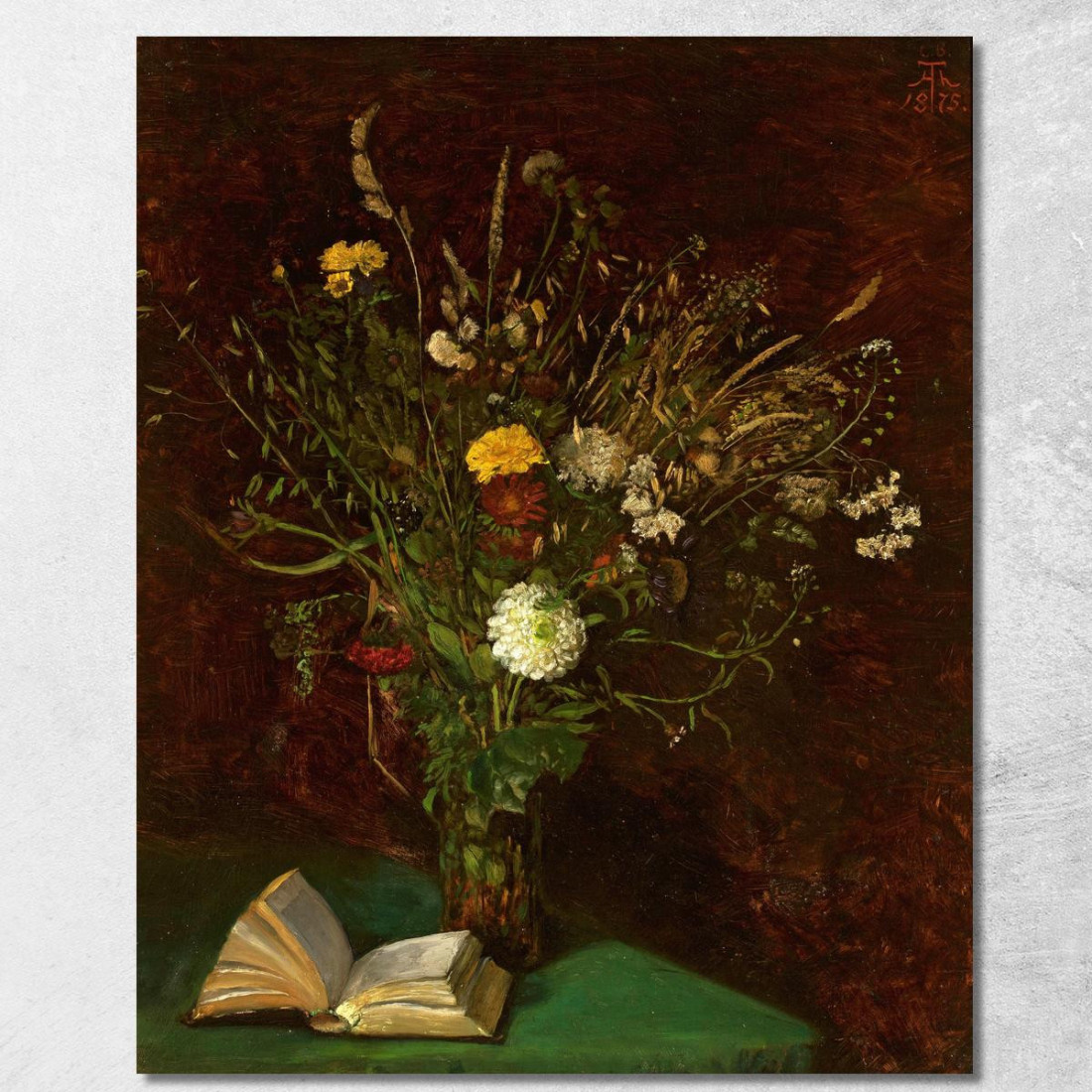 Vaso Con Fiori Hans Thoma hth86 quadro stampato su tela Vaso Con Fiori Hans Thoma hth86 quadro stampato su tela