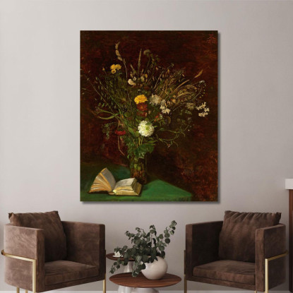 Vaso Con Fiori Hans Thoma hth86 quadro stampato su tela