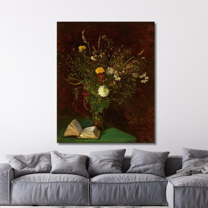 Vaso Con Fiori Hans Thoma hth86 quadro stampato su tela