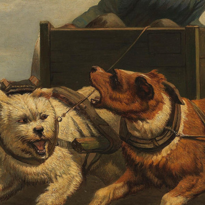 Ragazzo Con Un Carretto Trainato Da Cani Henriëtte Ronner-Knip hrk6 quadro stampato su tela