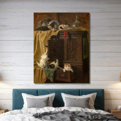 Comportamento Scorretto Henriëtte Ronner-Knip hrk14 quadro stampato su tela