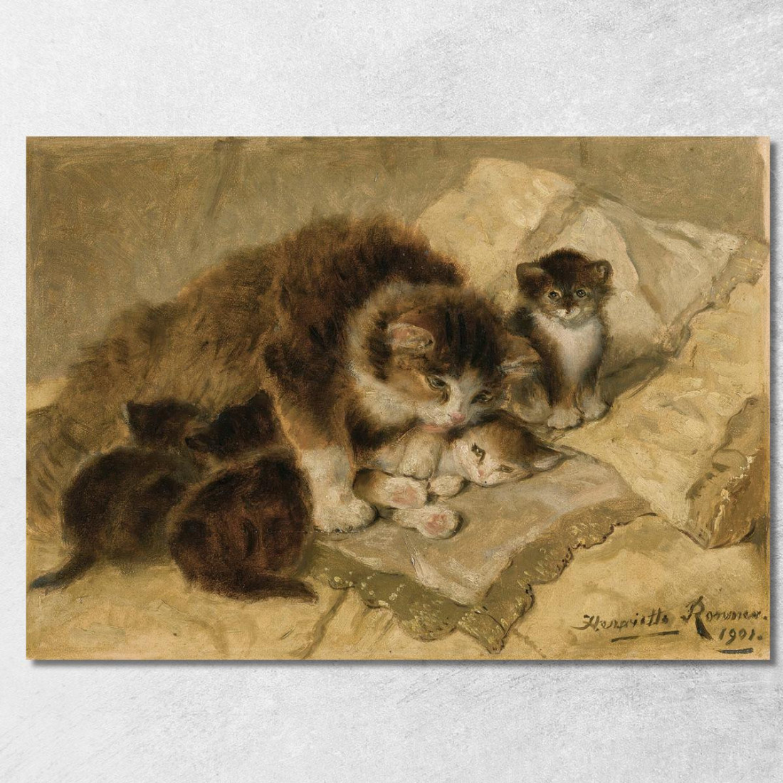 Orgoglio Materno Henriëtte Ronner-Knip hrk16 quadro stampato su tela Orgoglio Materno Henriëtte Ronner-Knip hrk16 quadro stampato su tela