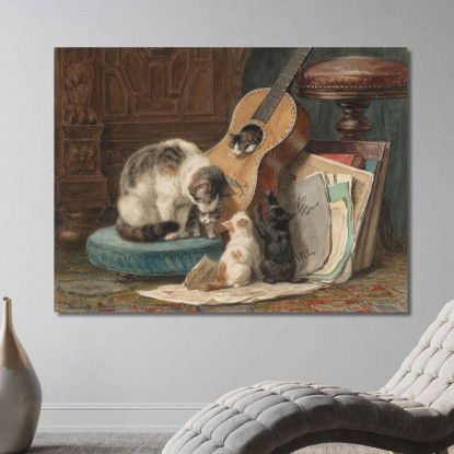 I Musicisti Henriëtte Ronner-Knip hrk22 quadro stampato su tela
