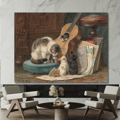 I Musicisti Henriëtte Ronner-Knip hrk22 quadro stampato su tela