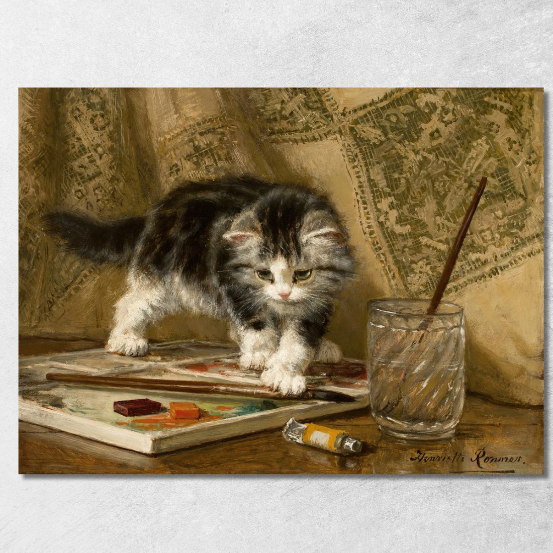 Il Giovane Artista Henriëtte Ronner-Knip hrk24 quadro stampato su tela Il Giovane Artista Henriëtte Ronner-Knip hrk24 quadro stampato su tela