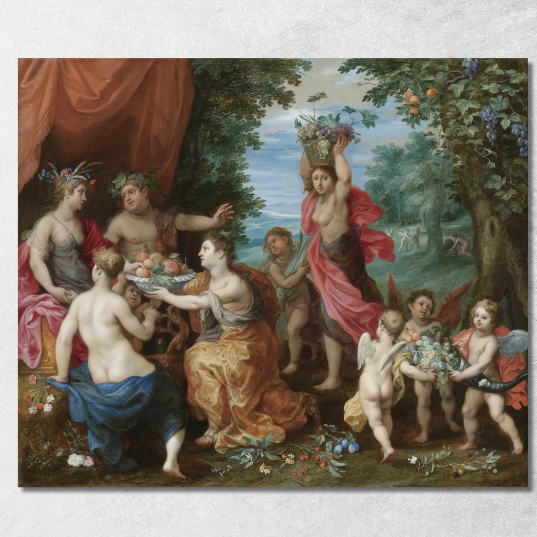 Un Baccanale Con Cerere Bacco E Venere Jan Brueghel the Younger jby1 quadro stampato su tela Un Baccanale Con Cerere Bacco E Venere Jan Brueghel the Younger jby1 quadro stampato su tela