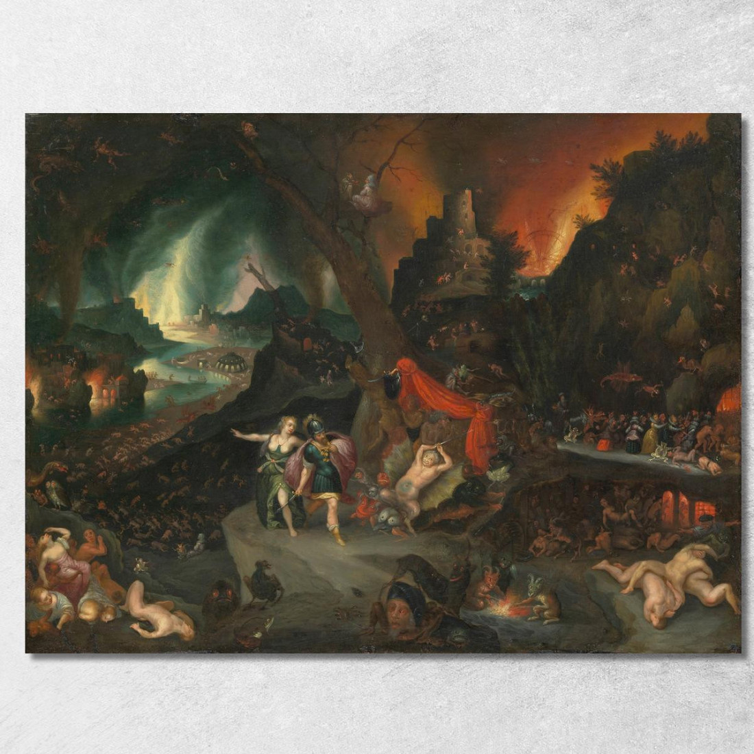 Enea E La Sibilla Nell'Oltretomba Jan Brueghel the Younger jby8 quadro stampato su tela Enea E La Sibilla Nell'Oltretomba Jan Brueghel the Younger jby8 quadro stampato su tela