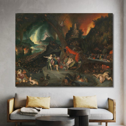 Enea E La Sibilla Nell'Oltretomba Jan Brueghel the Younger jby8 quadro stampato su tela