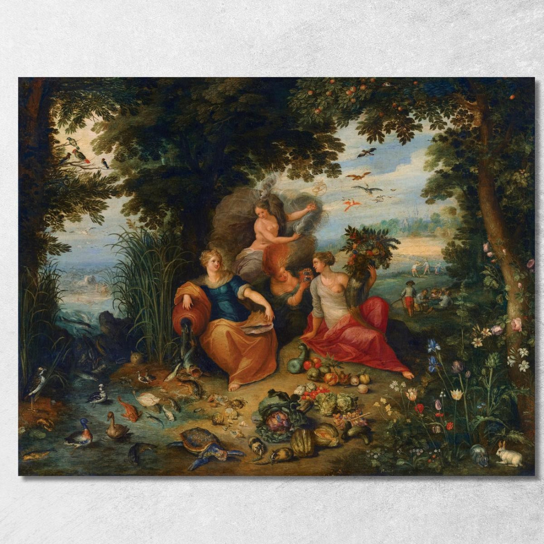 Allegoria Dei Quattro Elementi Jan Brueghel the Younger jby10 quadro stampato su tela Allegoria Dei Quattro Elementi Jan Brueghel the Younger jby10 quadro stampato su tela
