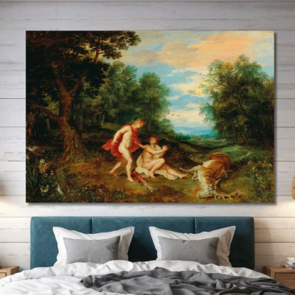 Apollo Che Consola Ciparisso Jan Brueghel the Younger jby16 quadro stampato su tela
