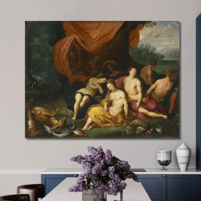 Diana E Le Sue Ninfe Dopo La Caccia Jan Brueghel the Younger jby19 quadro stampato su tela