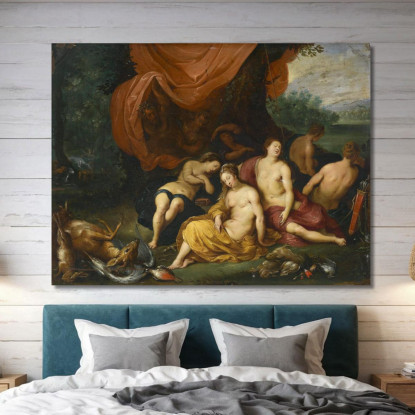 Diana E Le Sue Ninfe Dopo La Caccia Jan Brueghel the Younger jby19 quadro stampato su tela