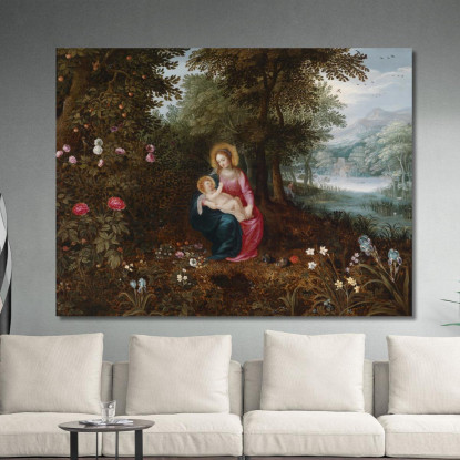 Il Riposo Durante La Fuga Jan Brueghel the Younger jby20 quadro stampato su tela