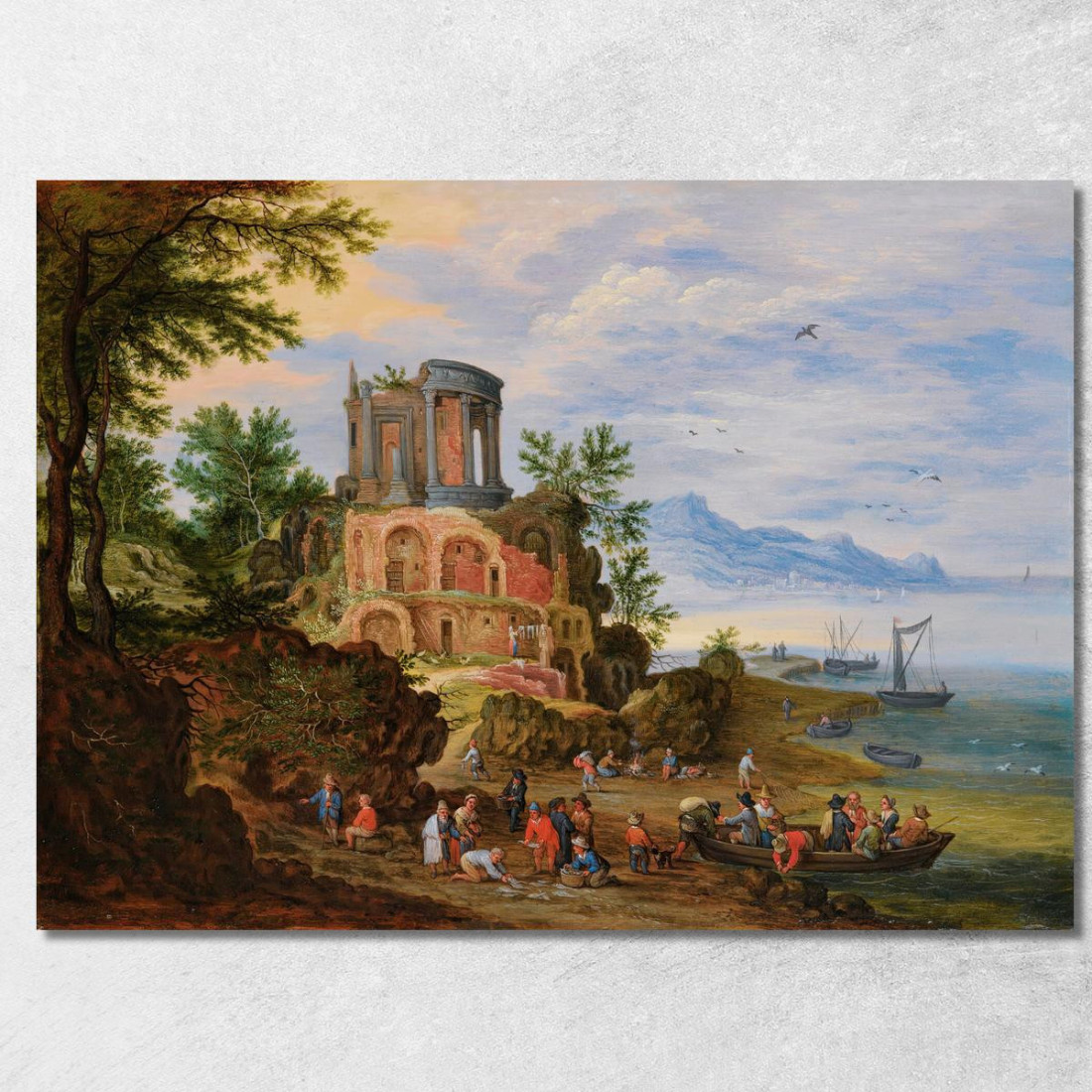 Paesaggio Con Rovine Animate Da Figure Jan Brueghel the Younger jby25 quadro stampato su tela Paesaggio Con Rovine Animate Da Figure Jan Brueghel the Younger jby25 quadro stampato su tela