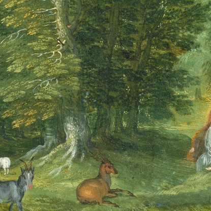 Paradiso Con La Creazione Di Eva Jan Brueghel the Younger jby29 quadro stampato su tela