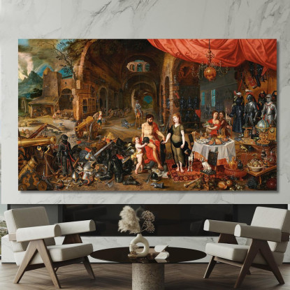 Venere Alla Fucina Di Vulcano Jan Brueghel the Younger jby44 quadro stampato su tela