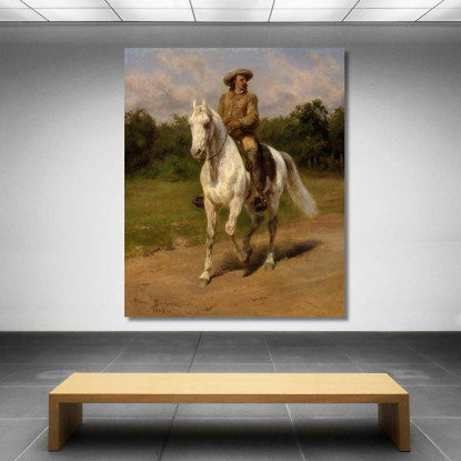 Colonnello William F. Cody (Buffalo Bill) Rosa Bonheur rbn12 quadro stampato su tela