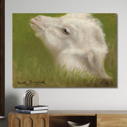 Testa Di Un Agnello Rosa Bonheur rbn17 quadro stampato su tela