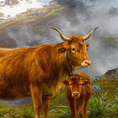 Bovini Delle Highlands Rosa Bonheur rbn18 quadro stampato su tela