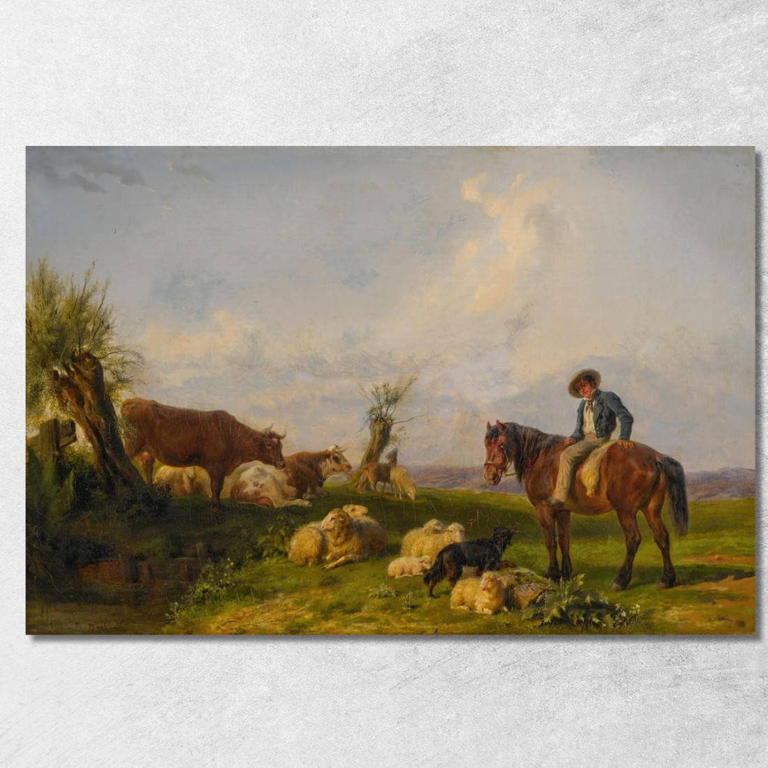 Nel Prato Rosa Bonheur rbn20 quadro stampato su tela Nel Prato Rosa Bonheur rbn20 quadro stampato su tela