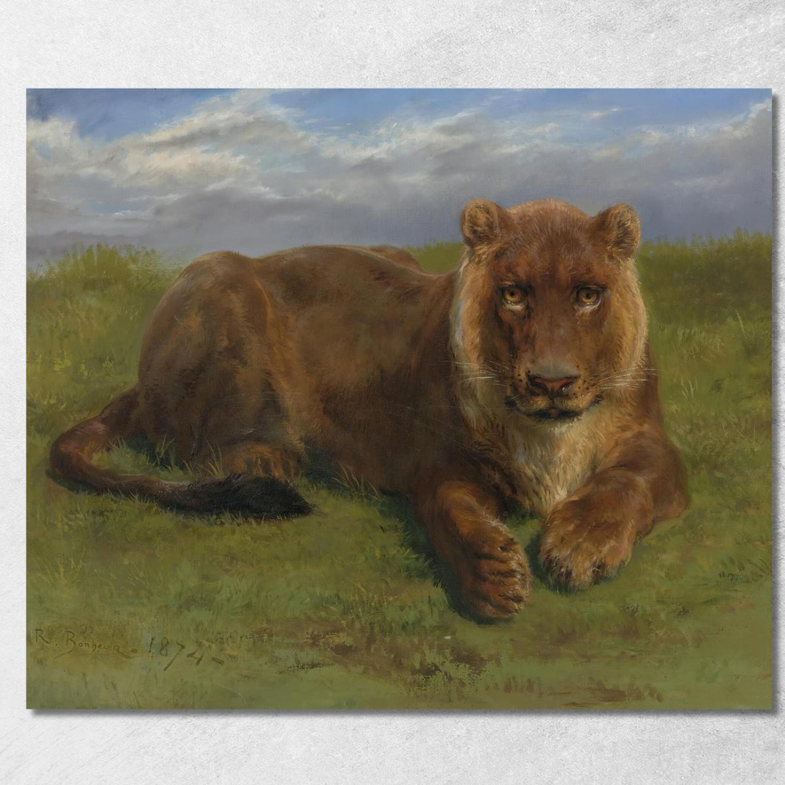 Leonessa A Riposo Rosa Bonheur rbn29 quadro stampato su tela Leonessa A Riposo Rosa Bonheur rbn29 quadro stampato su tela