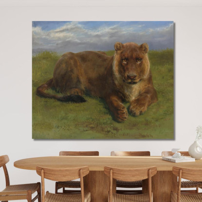 Leonessa A Riposo Rosa Bonheur rbn29 quadro stampato su tela