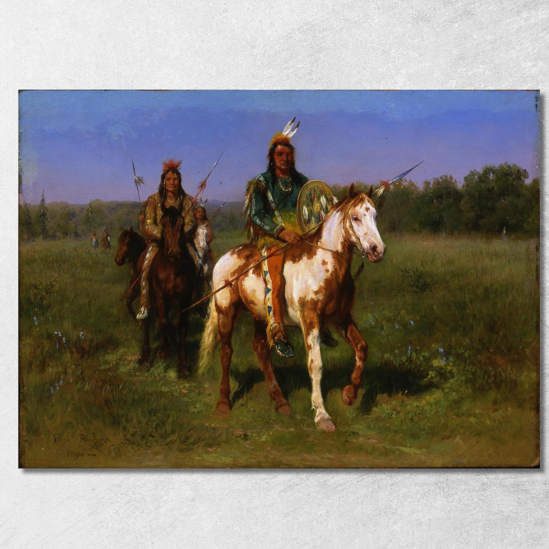 Indiani A Cavallo Con Lance Rosa Bonheur rbn32 quadro stampato su tela Indiani A Cavallo Con Lance Rosa Bonheur rbn32 quadro stampato su tela